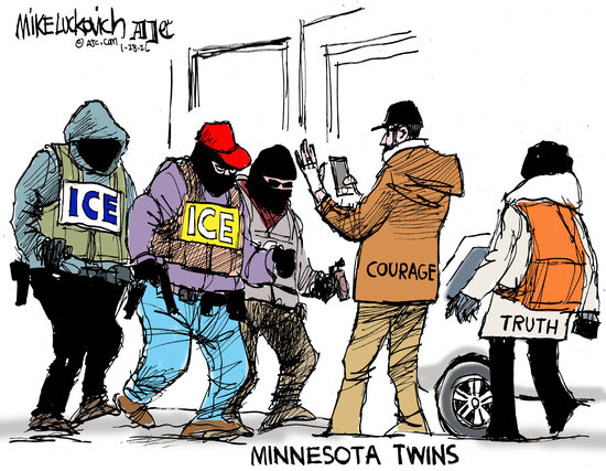 A cartoon by Mike Luckovich.