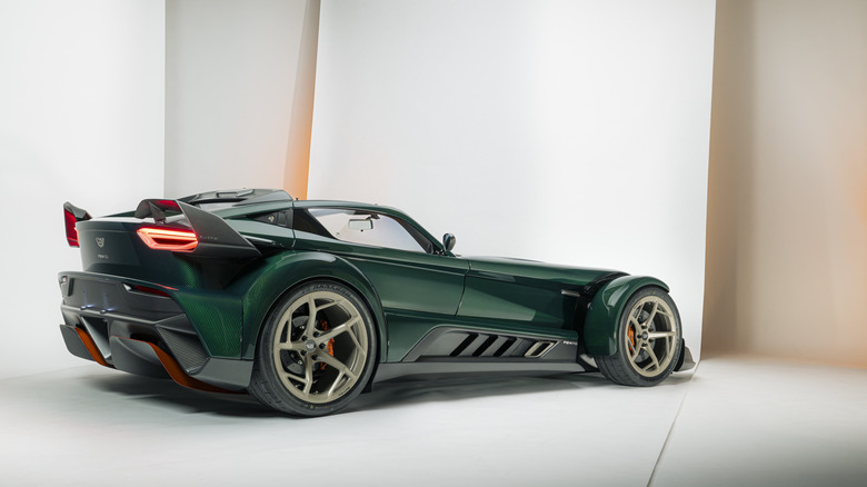 The Donkervoort P24 RS from the rear 3/4 view