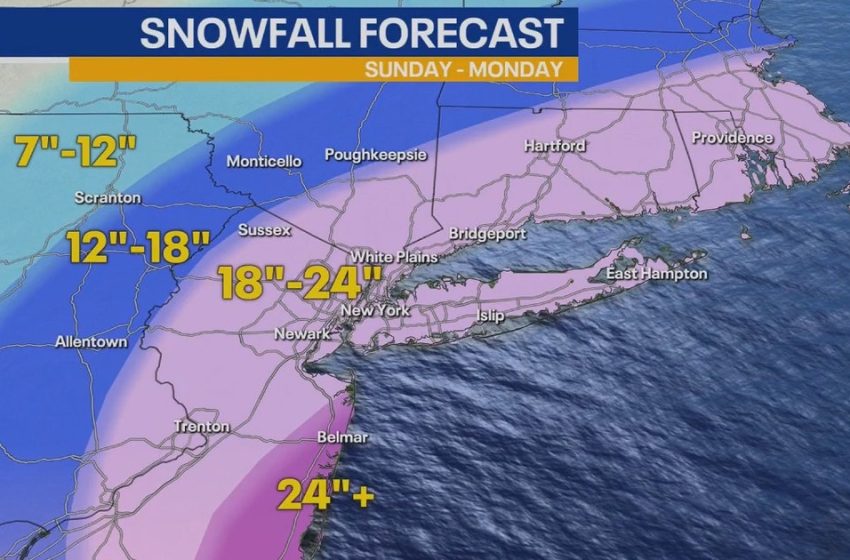  NYC blizzard warning: Weather forecast, snow totals, timeline for winter storm l LIVE