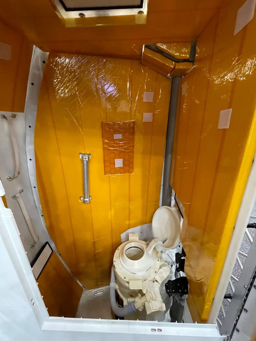Mockup of Orion toilet