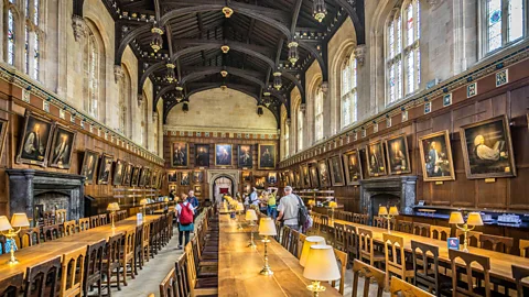 Alamy In Christ Church College's Great Hall, guests can eat breakfast beneath oil paintings of former scholars (Credit: Alamy)
