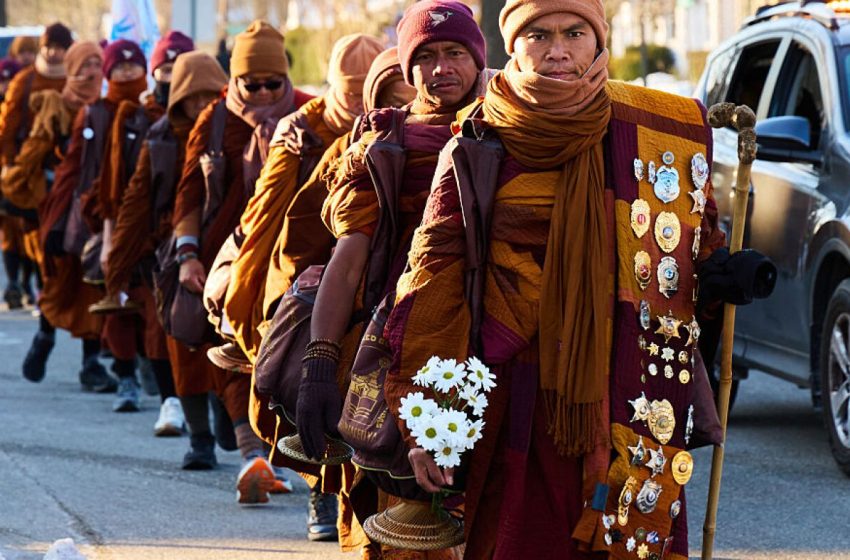  Buddhist monks head to D.C. to finish a ‘Walk for Peace’ that captivated millions : NPR