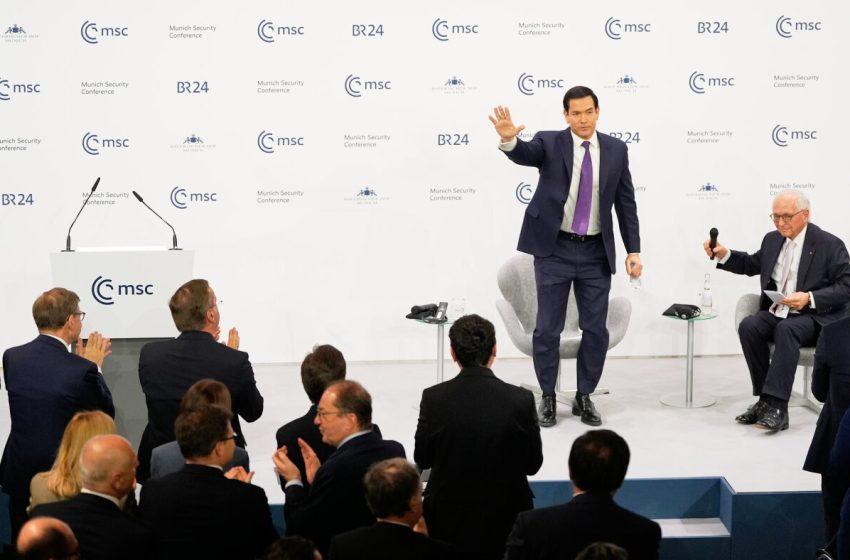  Rubio reassures trans-Atlantic ties with Europe at Munich Security Conference : NPR