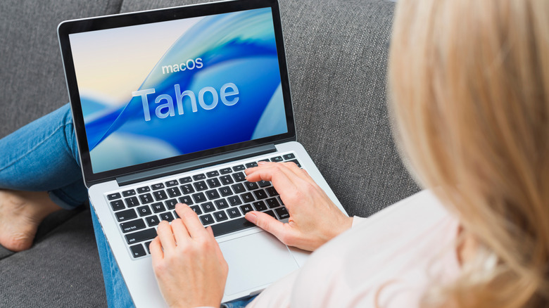 macOS Tahoe installed on a MacBook