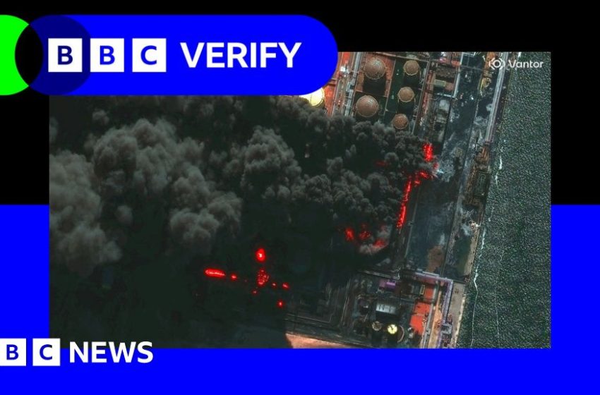  Huge fires at Russian oil facilities following Ukraine strikes, satellite images show – BBC
