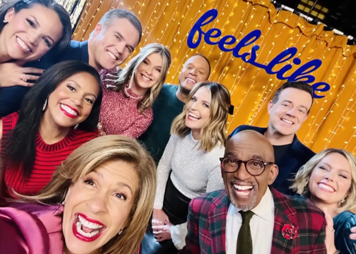 Today Show hosts smiling together in a group selfie amid behind-the-scenes toxic drama and Savannah Guthrie’s tearful return. Today Show hosts smiling together in a group selfie amid behind-the-scenes toxic drama and Savannah Guthrie’s tearful return.