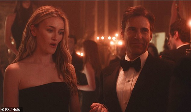 Critics of the show note that fashion tsar Calvin Klein did not introduce his employee Carolyn to JFK Jr. Pictured: The scene from Love Story where the pair are introduced