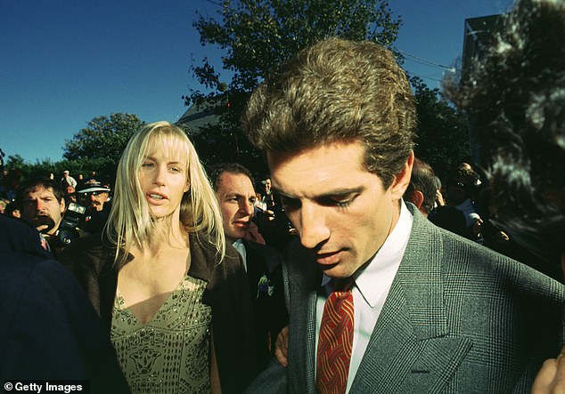 JFK Jr. with his on-and-off girlfriend Daryl Hannah at a Kennedy family wedding in 1993