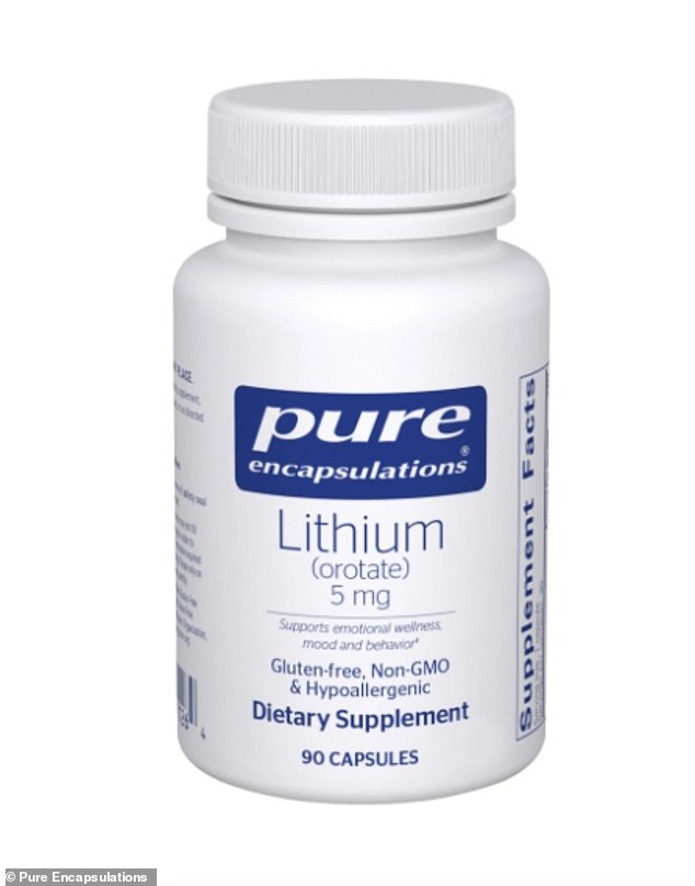 Pictured above is one brand of lithium orotate supplements. One 90-count bottle of 5mg supplements from this brand costs $27.50