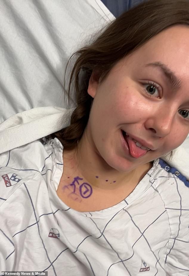 In October 2025, doctors performed a biopsy, removing a small sample of the lump in her neck to send for testing, the first step toward her diagnosis