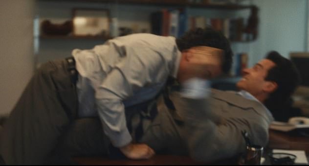 JFK Jr and Michael Berman come to blows in the office of their magazine George