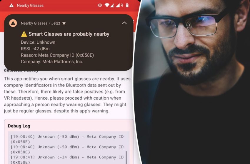  Nearby Glasses app tracks smart glasses users in your area