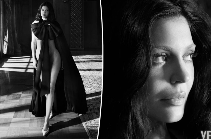  Kylie Jenner poses for Vanity Fair in nothing but a giant Chanel bow