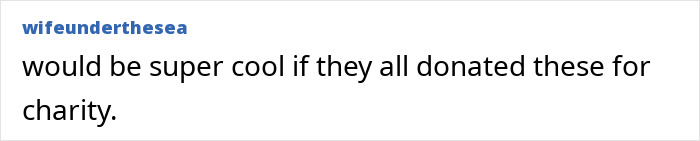 Comment on a forum expressing support for donating the jaw-dropping $346K Oscars gift bag for charity.