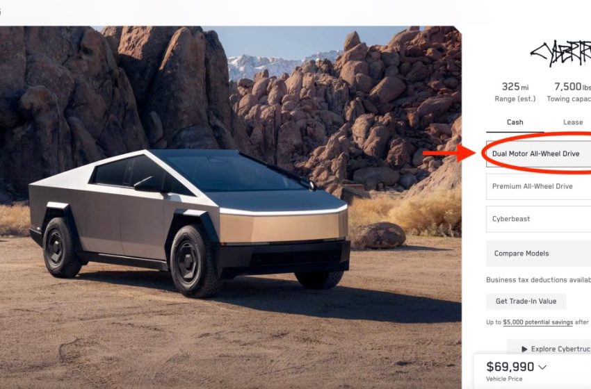  Tesla increases Cybertruck AWD price to $70,000 after creating artificial urgency