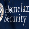 The Department of Homeland Security's sign is seen outside its headquarters on February 13, 2026 in Washington, D.C.