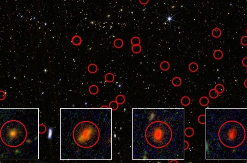  Mysterious ‘dots’ discovered by JWST may be the 1st stars in the universe on the verge of collapse
