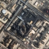 Vantor satellite image shows firefighting efforts and damage assessment at Ras Tanura oil refinery following a fire incident.
