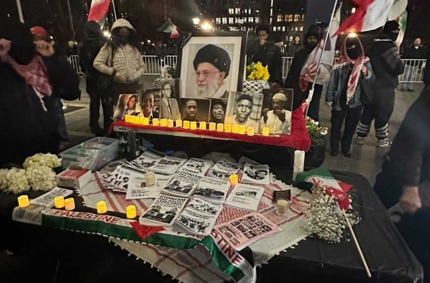  NYPD makes arrests, breaks up rowdy protest at Manhattan vigil for Ayatollah Khamenei