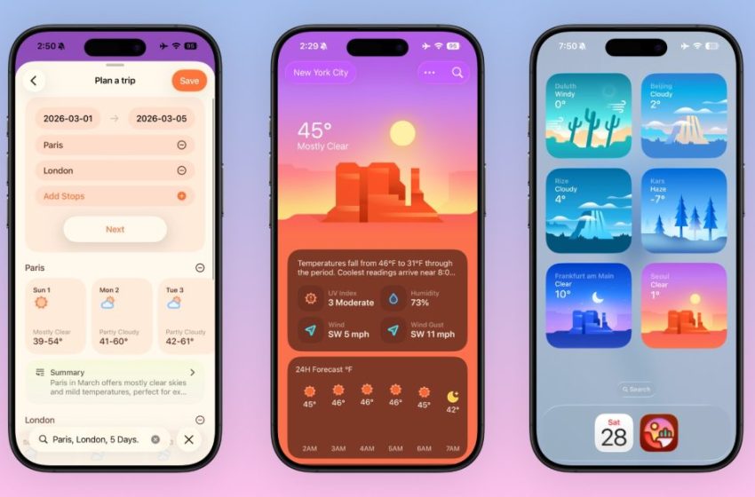  Indie App Spotlight: ‘Weather mini’ packs trip forecasts and more in a beautiful design