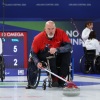 American Steve Emt competes in Sunday's mixed doubles match against Italy, which the U.S. won.