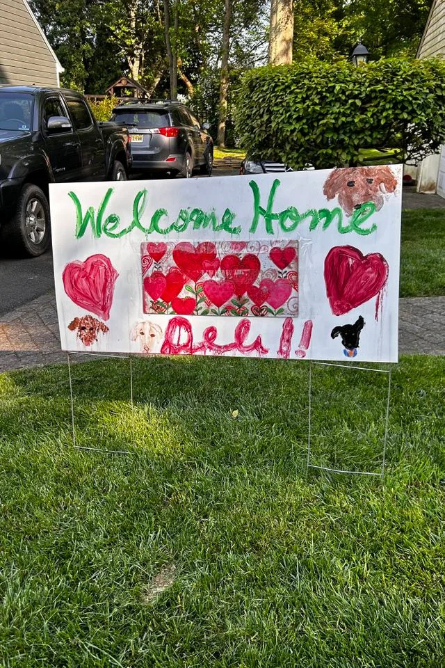 A supportive sign for Debi Weiss.Credit: Atlantic Health