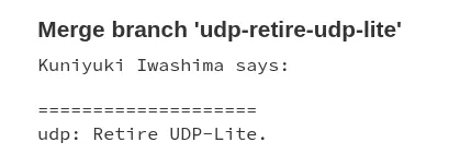  Linux 7.1 To Retire UDP-Lite – Allows For Better Performance With Cleansed Code