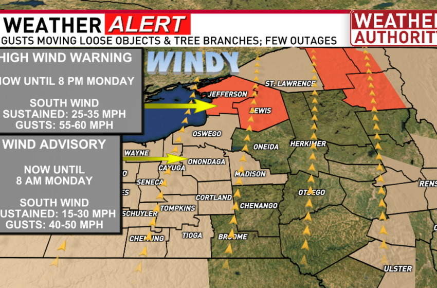  High winds tonight, damaging gusts, wet snow & a flash freeze Monday PM & night