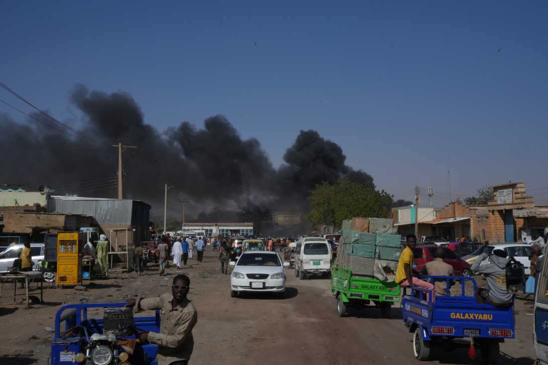 The aftermath of a drone strike in El Obeid, North Kordofan State, Sudan, Feb. 28. The increasing use of drones and explosive weapons in Sudan’s populated areas has reshaped the war over the past year, driving up civilian casualties and damaging essential infrastructure and services.
