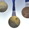 Milano Cortina 2026 Winter Olympics medals are displayed during the unveiling ceremony in Venice, Italy, on July 15.
