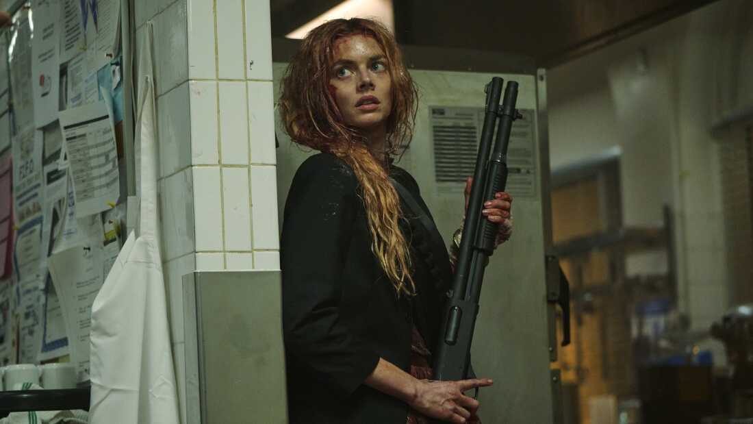 Samara Weaving in Ready or Not 2: Here I Come.