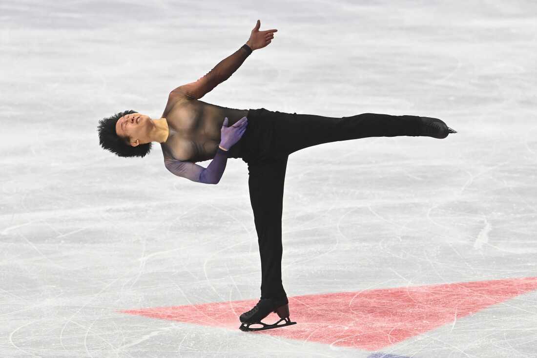 France's Adam Siao Him Fa, pictured during his short program on Thursday.