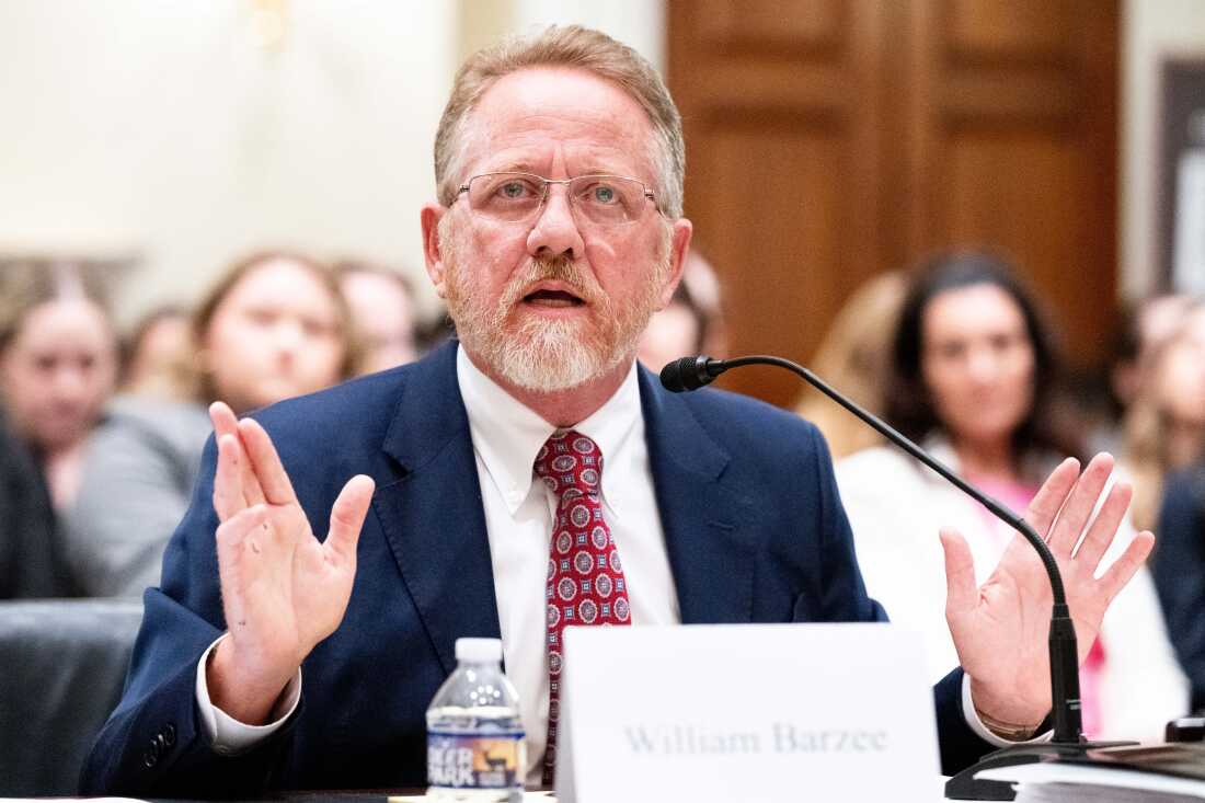 William Barzee, Rep. Sheila Cherfilus-McCormick's lawyer, is seen speaking at a hearing of the House Ethics Committee at the U.S. Capitol on March 26.