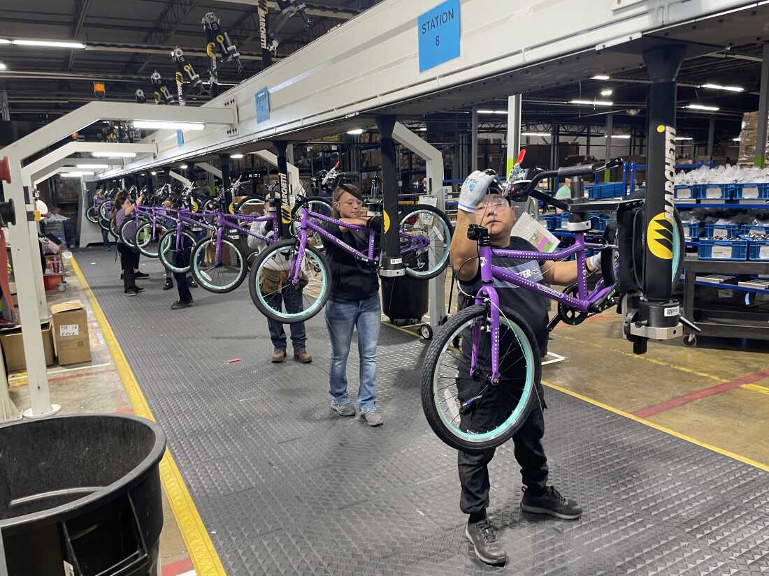 The Guardian bike factory in Seymour, Indiana is making 2,000 bikes daily. The company has asked the Trump administration to impose tariffs on foreign competitors.