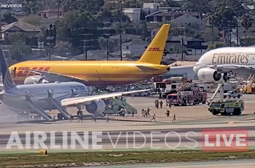  United flight to New Jersey returns to LAX due to engine issue; plane evacuated