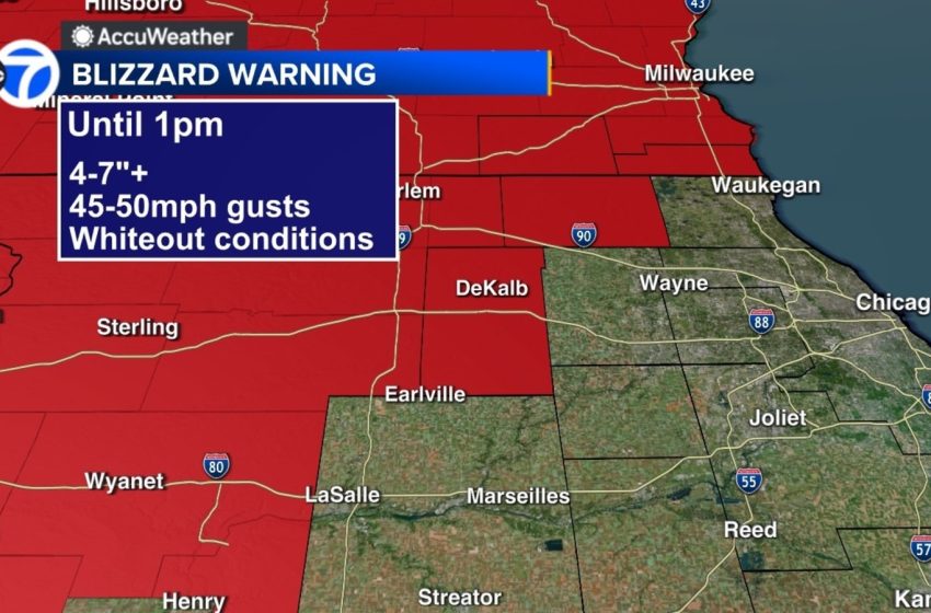  Chicago weather forecast: Blizzard warning in effect for parts of area for snow, strong winds, impacting travel | Live Radar