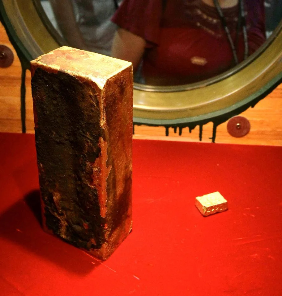Gold ingot recovered from the S.S. Central America, which sank in 1857Credit: Steven Senne/AP