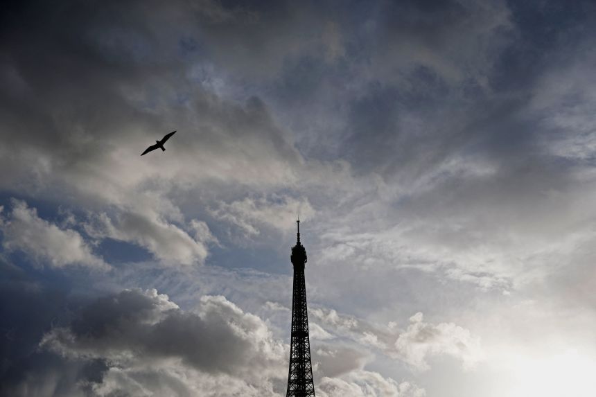 The Eiffel Tower ahead of the Paris 2026 mayoral election in Paris, France, on February 16, 2026.