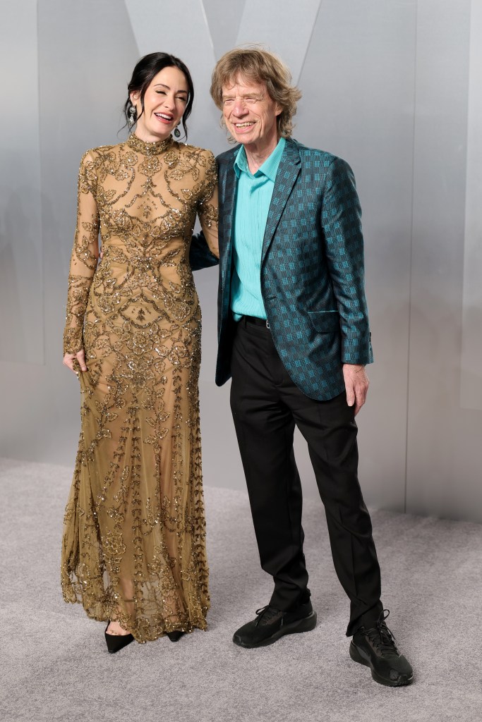 Melanie Hamrick and Mick Jagger attend the 2026 Vanity Fair Oscar Party 