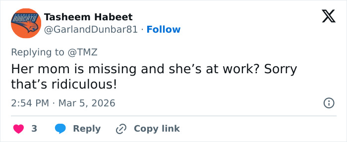Tweet from Tasheem Habeet reacting to Savannah Guthrie’s Today Show return amid behind-the-scenes toxic drama. Tweet from Tasheem Habeet reacting to Savannah Guthrie’s Today Show return amid behind-the-scenes toxic drama.