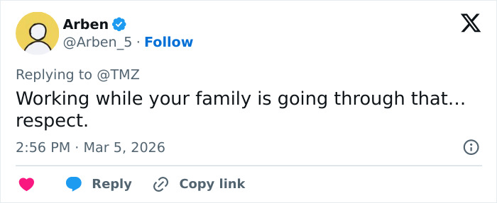 Tweet by user Arben commenting on respect during behind-the-scenes toxic drama amid Savannah Guthrie’s Today Show return. Tweet by user Arben commenting on respect during behind-the-scenes toxic drama amid Savannah Guthrie’s Today Show return.