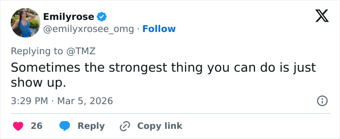 Tweet by Emilyrose emphasizing strength in showing up amid behind-the-scenes toxic drama involving Savannah Guthrie’s Today Show return. Tweet by Emilyrose emphasizing strength in showing up amid behind-the-scenes toxic drama involving Savannah Guthrie’s Today Show return.