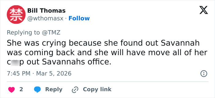 Tweet discussing toxic drama behind the scenes amid Savannah Guthrie’s tearful return to the Today Show. Tweet discussing toxic drama behind the scenes amid Savannah Guthrie’s tearful return to the Today Show.