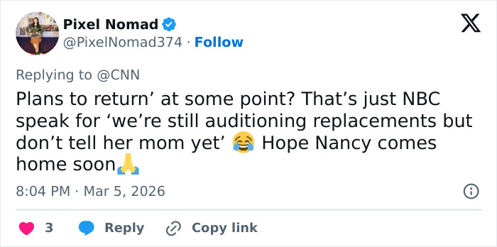 Tweet discussing behind-the-scenes toxic drama during Savannah Guthrie’s emotional Today Show return. Tweet discussing behind-the-scenes toxic drama during Savannah Guthrie’s emotional Today Show return.
