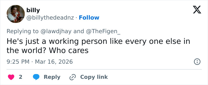 Tweet from user billy replying to a discussion about Michael B. Jordan, commenting on attention and public perception.