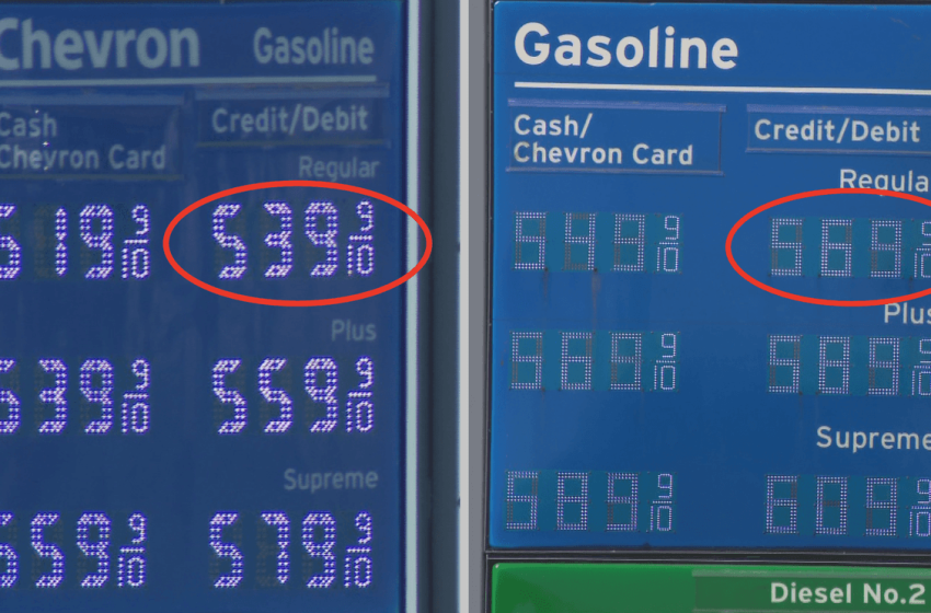  Photos show 30-cent gas price jump in one week at same Bakersfield station