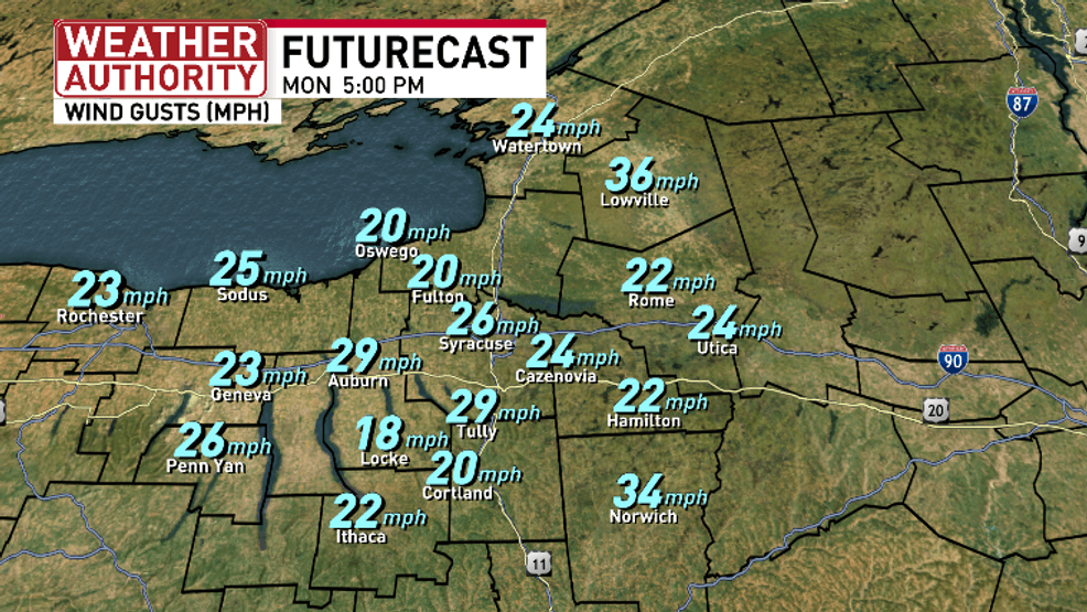 FUTURE GUSTS 5 PM MONDAY