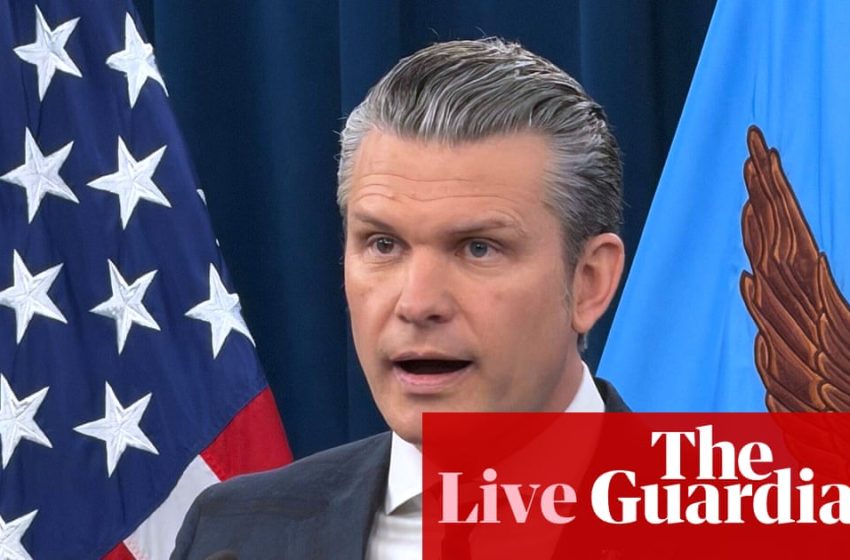  Pete Hegseth fails to say whose munition bombed Iranian girls school, saying US investigating – US politics live | US news
