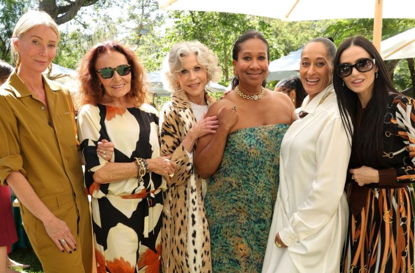  Jane Fonda, Gwyneth Paltrow and Katy Perry Attend DVF’s Oscars Lunch