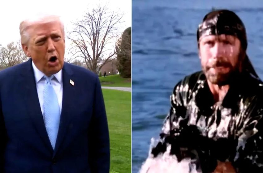  ‘Oh! He Did?’ Trump Finds Out Chuck Norris Died Live On Air From Reporter